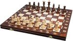 Elegant Wooden Chess Set with Board and Pieces