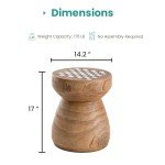 Sunbury 14" Outdoor Chessboard Side Table