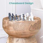 Sunbury 14" Outdoor Chessboard Side Table