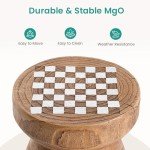 Sunbury 14" Outdoor Chessboard Side Table