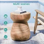 Sunbury 14" Outdoor Chessboard Side Table