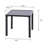 Small Black Metal Bistro Table for Indoor/Outdoor Use