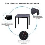 Small Black Metal Bistro Table for Indoor/Outdoor Use