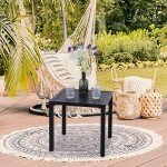 Small Black Metal Bistro Table for Indoor/Outdoor Use