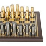 Deco 79 Gold Aluminum Chess Game Set