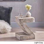 Ligia Light Gray Concrete Accent Table