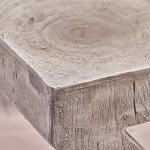 Ligia Light Gray Concrete Accent Table