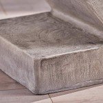 Ligia Light Gray Concrete Accent Table