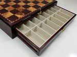 17" High Gloss Chess Set with Storage Drawers