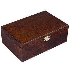 Wooden Chess Piece Storage Box for Standard Sets