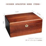 Acacia Wood Storage Box with Lock - Handmade