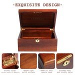 Acacia Wood Storage Box with Lock - Handmade
