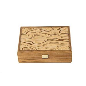 Olive Wood Chess Piece Storage Box