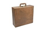 Leatherette Chess Set Storage Box with Tray Slots