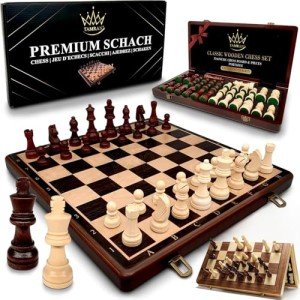 Magnetic Wooden Chess Set - 15 Inch Travel Game