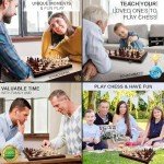 Magnetic Wooden Chess Set - 15 Inch Travel Game