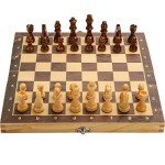 Magnetic Wooden Folding Chess Set with Extra Queens