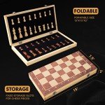 Magnetic Wooden Folding Chess Set with Extra Queens