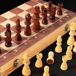 Magnetic Wooden Folding Chess Set with Extra Queens