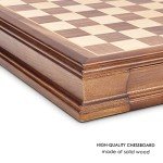 Magnetic Wooden Chess Set with Storage Drawers