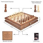 Magnetic Wooden Chess Set with Storage Drawers