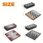 Mini Magnetic Chess Set with Folding Case – 3 in 1