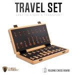 Magnetic Wooden Chess Set - 15 Inch Folding Travel