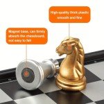 Mini Magnetic Chess Set with Folding Case – 3 in 1