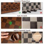 Magnetic Chess Set: 15.4" Leather Board & Pieces