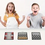 Mini Magnetic Chess Set with Folding Case – 3 in 1
