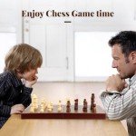 Magnetic Chess Set: 15.4" Leather Board & Pieces