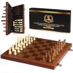 Magnetic Chess Set: 15.4" Leather Board & Pieces