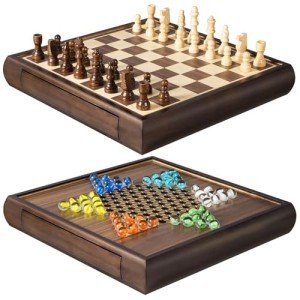 Magnetic 2-in-1 Chess and Chinese Checkers Set
