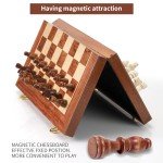 Portable 15-Inch Magnetic Wooden Chess Set