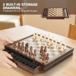Peradix Magnetic 2-in-1 Chess and Checkers Set