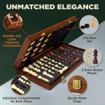 15-Inch Magnetic Chess and Checkers Set