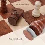 Portable 15-Inch Magnetic Wooden Chess Set