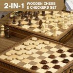 Peradix Magnetic 2-in-1 Chess and Checkers Set