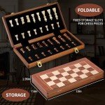 Portable 15-Inch Magnetic Wooden Chess Set