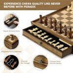 Peradix Magnetic 2-in-1 Chess and Checkers Set