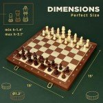 15-Inch Magnetic Chess and Checkers Set