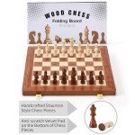 Portable 15-Inch Magnetic Wooden Chess Set