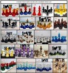 Custom 7cm Resin Chess Set with Board