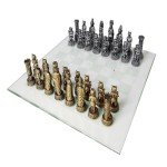Cats vs Dogs Chess Set with Glass Board