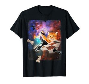 Space Cat Galaxy Chess Set with Nebula Board