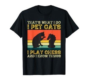 Cat Lover’s Chess Player T-Shirt