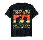 Cat Lover’s Chess Player T-Shirt
