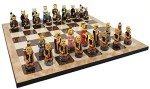 Cats vs Dogs Chess Set with 17" Rustic Board