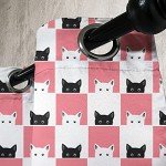 Kittens Chess Board Design Curtain Panels Set