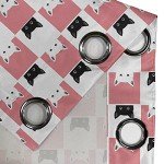 Kittens Chess Board Design Curtain Panels Set